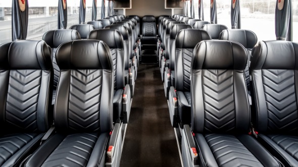 50 passenger charter bus inside boca raton