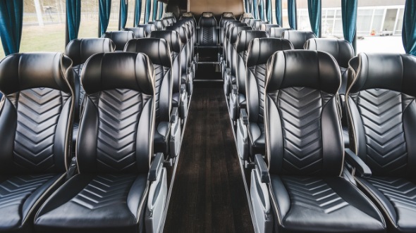 54 passenger charter bus inside deerfield beach