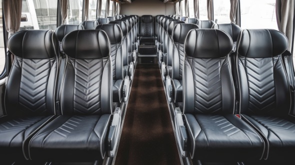 55 passenger charter bus inside boca raton