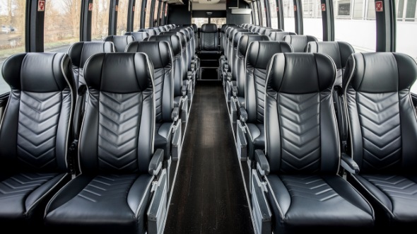 56 passenger charter bus inside fort lauderdale